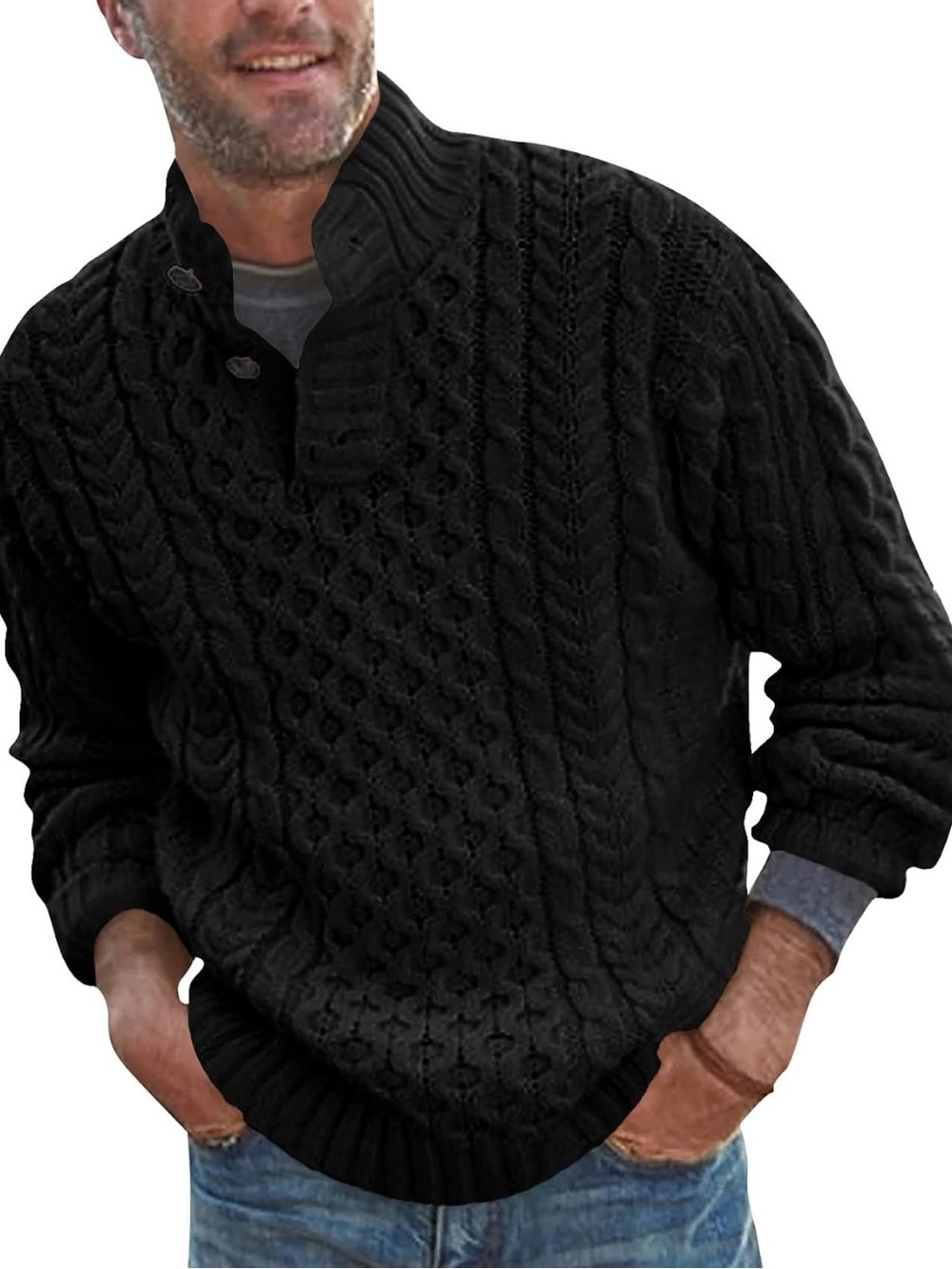 Men’s Pullover Cable Knitted Sweater